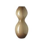 florero de vidrio beige 42 cm coco, Leonardo
