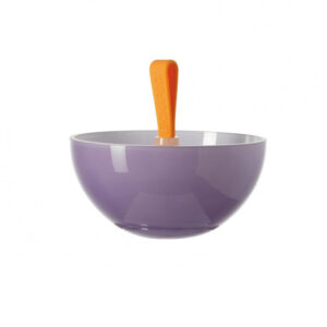 botanero de cristal lila con asa naranja 17 cm nico, Leonardo