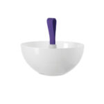 botanero de cristal blc con asa morada 22 cm nico, Leonardo