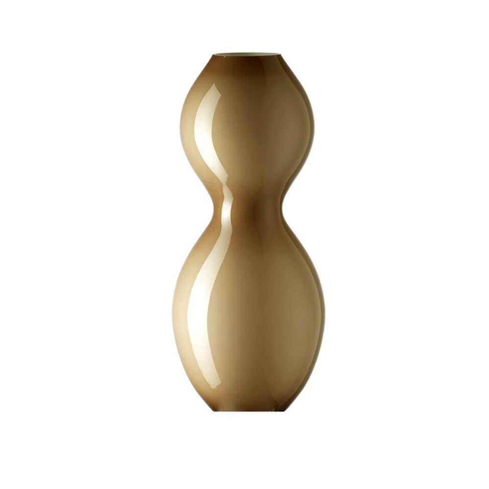 florero de vidrio beige 52 cm coco, Leonardo