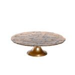 platon para pastel con base 31 cm decora ”casolare” oro, Leonardo