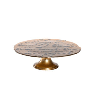 platon para pastel con base 31 cm decora ”casolare” oro, Leonardo