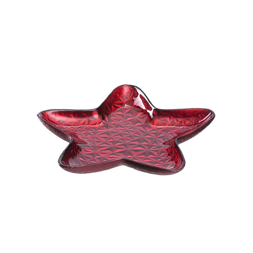 plato estrella 23 cm decora ”casolare” rojo, Leonardo