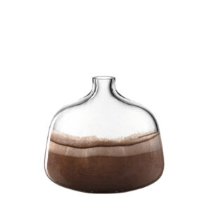 Florero Café y transparente de 25 cm ”casolare”, Leonardo