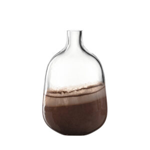 Florero café y transparente de 34 cm ”casolare”, Leonardo