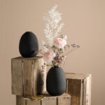 Florero de 16 cm negro metálico ”casolare”, Leonardo