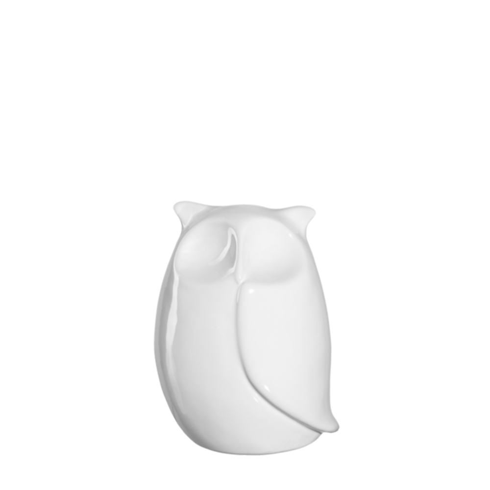 Búho blanco de 10 cm ”calmo”, Leonardo