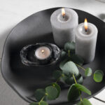 Veladora gris d7 cm ”casolare”, Leonardo