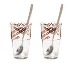 juego de 2 vasos y 2 cucharas para café latte 260 ml solo, Leonardo