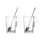 juego de 2 tazas y 2 cucharas para macchiato 260 ml h15 cm spoon, Leonardo