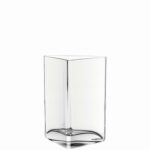 Florero triangulo transparente h 23 cm centro, LEONARDO