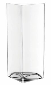 Florero triangulo transparente h 34 cm centro, LEONARDO