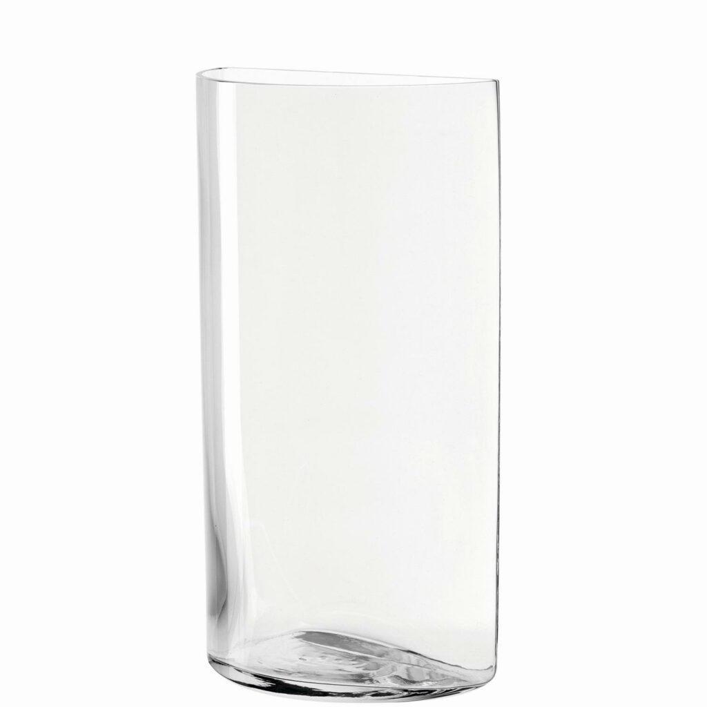 Florero semicirculo transparente h 34 cm centro, LEONARDO