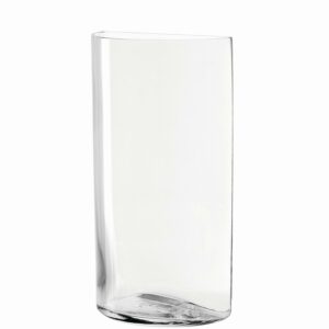 Florero semicirculo transparente h 34 cm centro, LEONARDO