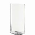 Florero semicirculo transparente h 34 cm centro, LEONARDO