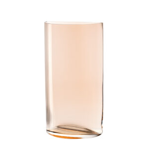 florero semicircular rosa h 34 cm centro, Leonardo