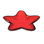 Plato estrella rojo d39 cm, Leonardo