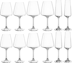 Juego de 12 copas para vino blanco, vino tinto y champagne, ”PALADINO”, Leonardo