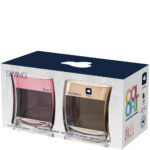 Juego de vasos de 355 ml, 2 piezas, color rojo rubi y champagne ”swing”, LEONARDO