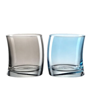 Juego de vasos de 355 ml, 2 piezas, color azul cielo y gris ”swing”, Leonardo