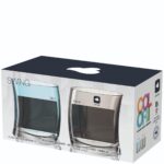 Juego de vasos de 355 ml, 2 piezas, color azul cielo y gris ”swing”, Leonardo