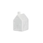 casa de porcelana 11 cm decora ”casolare” led blanca, Leonardo