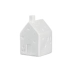 casa de porcelana 14 cm decora ”casolare” led blanca, Leonardo