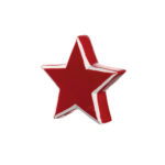estrella de porcelana h 18 cm decora ”casolare” roja, Leonardo