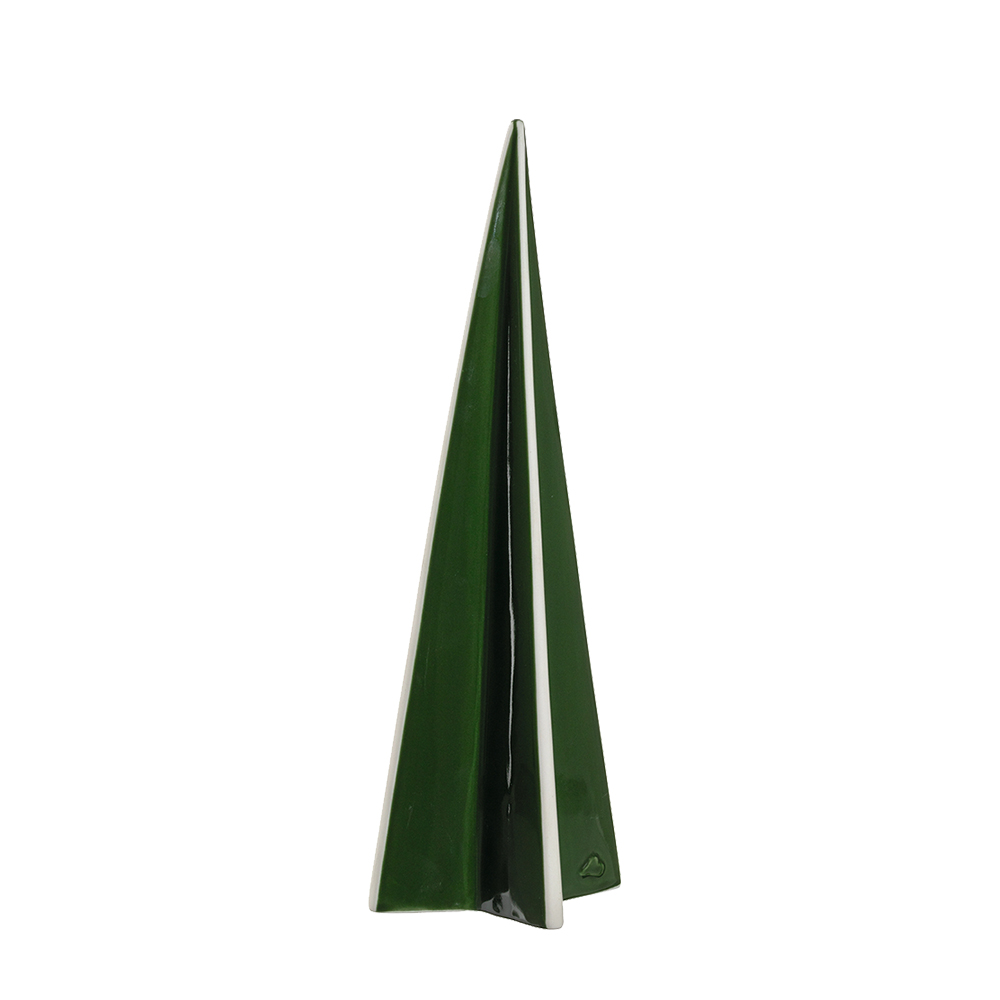 arbol navideño de porcelana h 25 cm decora ”casolare” verde, Leonardo