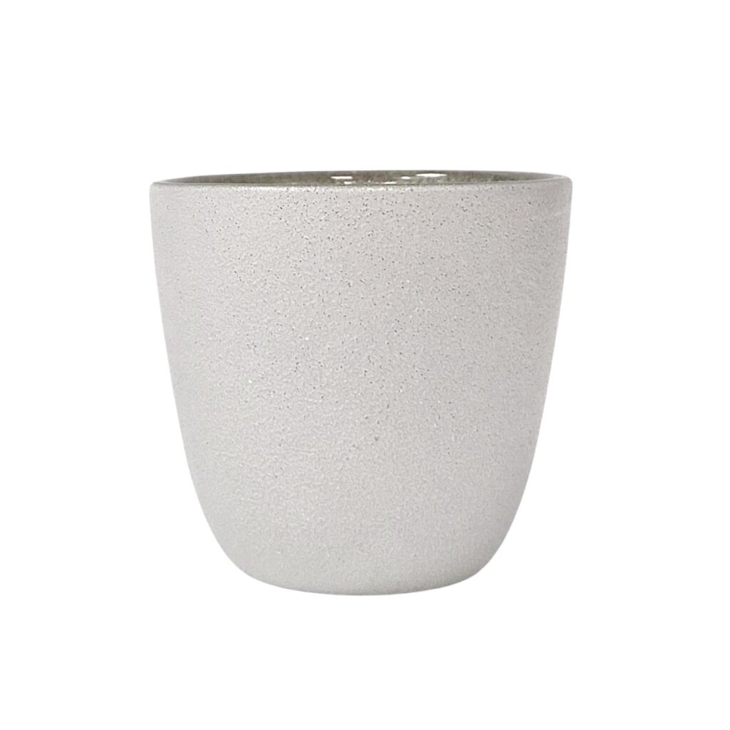 Portavela color blanco con plateado, de 7 cm, Leonardo