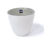 Portavela color blanco con plateado, de 7 cm, Leonardo