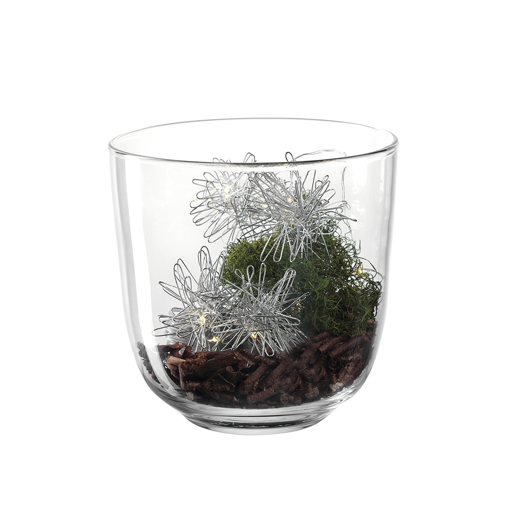 portavela con led + deco 16 cm, Leonardo