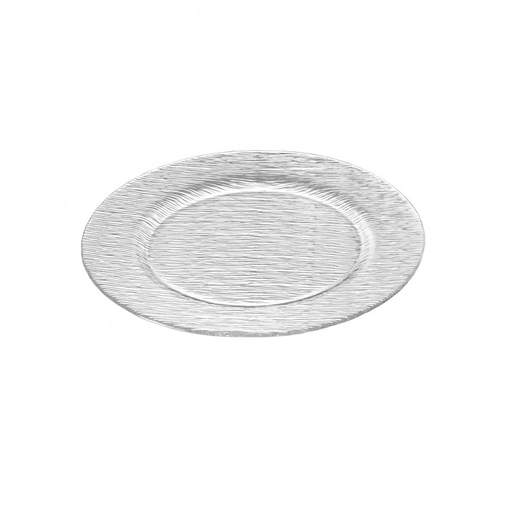plato base de cristal transparente 32 cm city, Leonardo