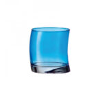 vaso para whisky azul oscilado 355 ml h9 cm ”swing”, Leonardo