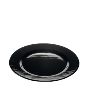 plato base de cristal negro 32 cm city, Leonardo