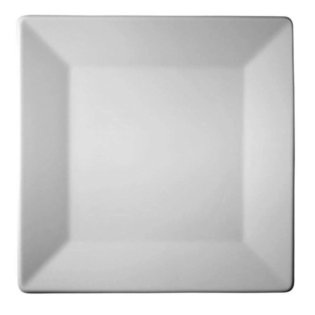 Plato llano cuadrado de 25 x 25 cm, ”MAYA”, Mitterteich