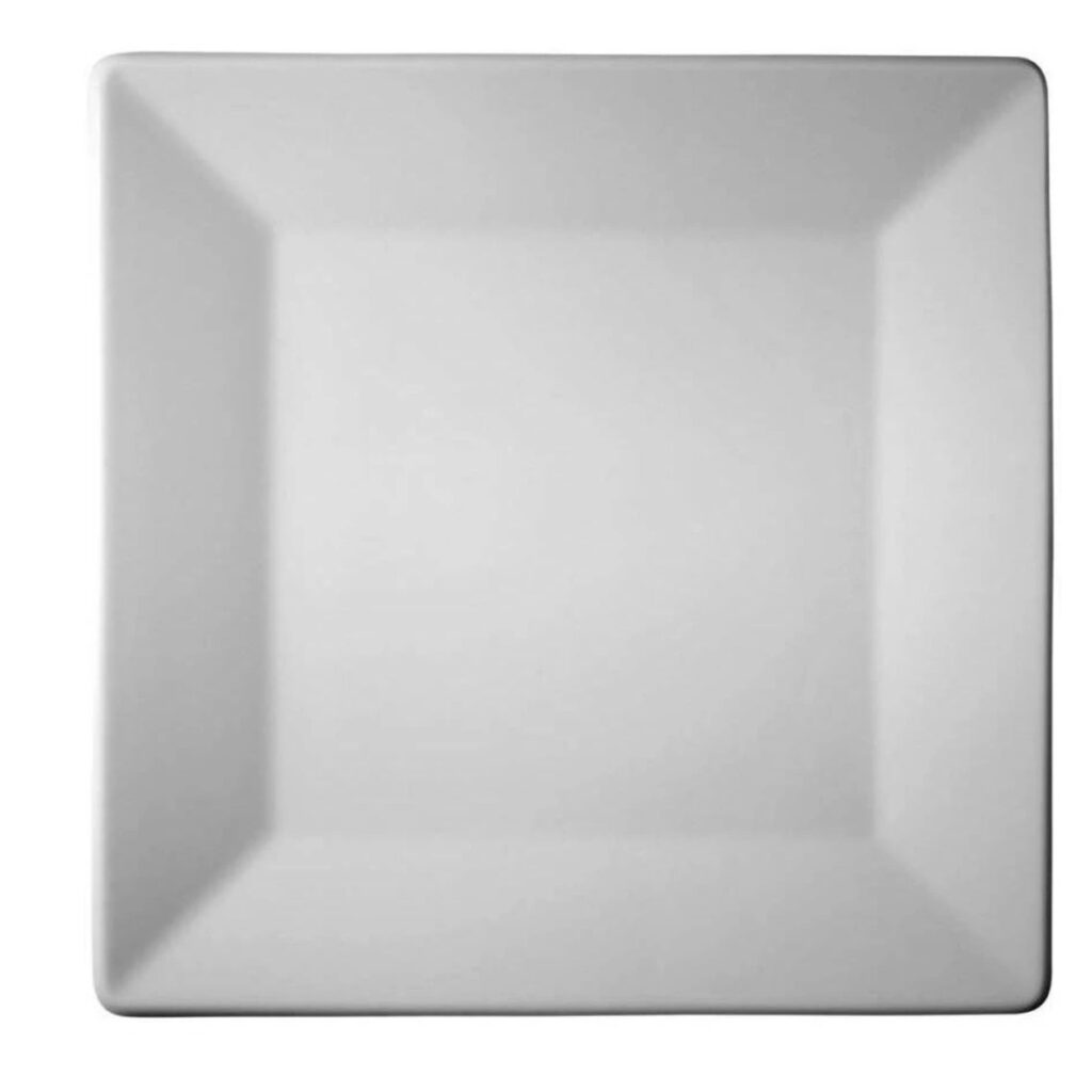 Plato llano cuadrado de 27 x 27 cm, ”MAYA”, Mitterteich