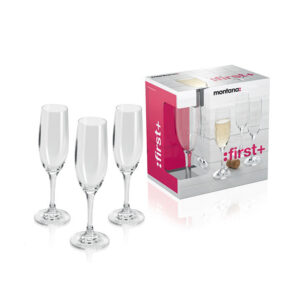Juego de 6 flautas para champagne 180 ml first