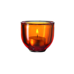 portavela naranja 6 cm ” flow”