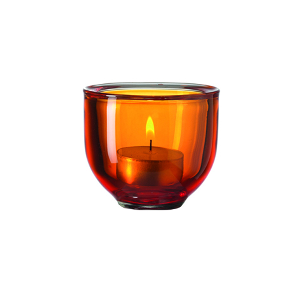 portavela naranja 6 cm ” flow”