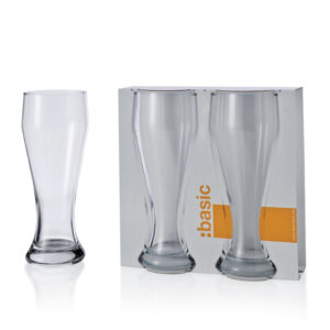 juego de 2 vasos para cerveza h 21 cm 405 ml basic
