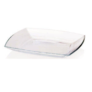 Plato cuadrado blanco 19.5 cm ”carre”