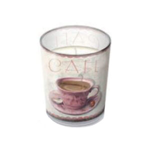 Vela ornamental taza café h9,4 d7,9 cm