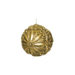 vela ”elegant glass ball” grande dorada d 12.6 cm
