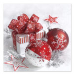 servilleta esferas nevadas 12 pz