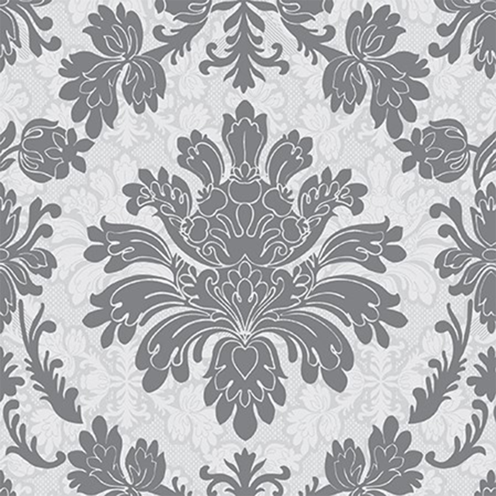 juego de servilletas ”inspiration ornament silver” lunch 33 x33 20 pzas