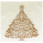 servilleta arbol dorado 12 pz