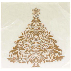 servilleta arbol dorado 12 pz
