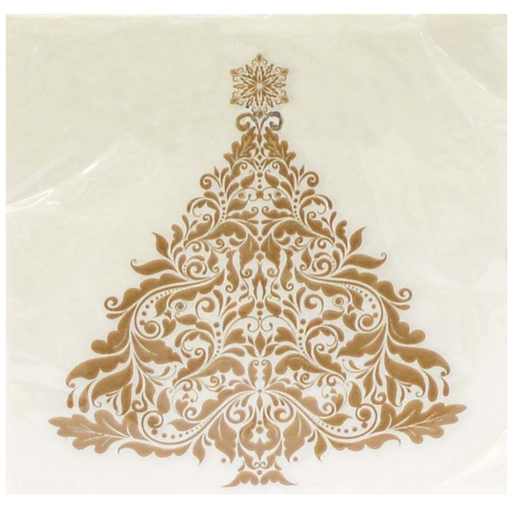 servilleta arbol dorado 12 pz