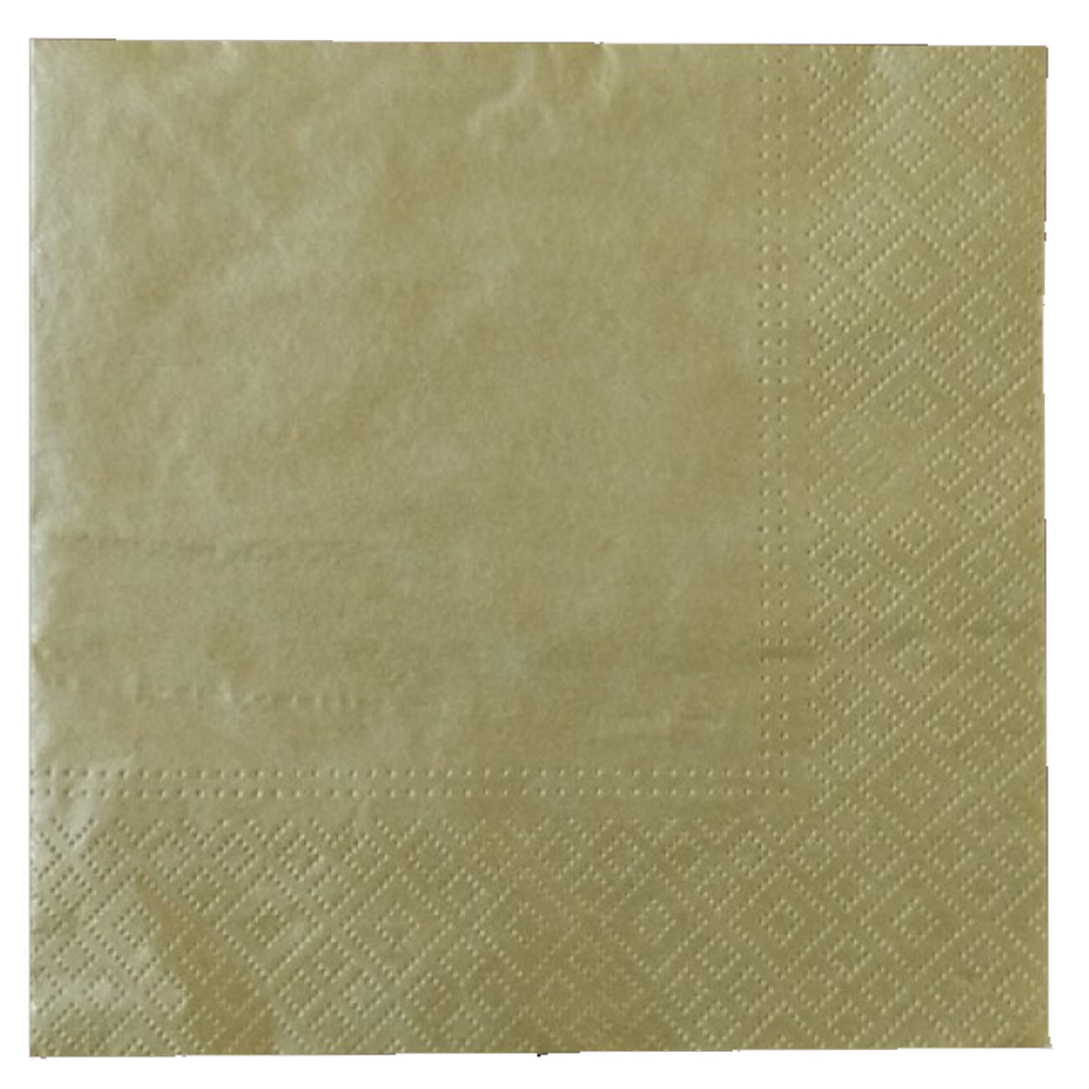 juego de servilletas lunch 33 x33 20 pzas unicolor gold